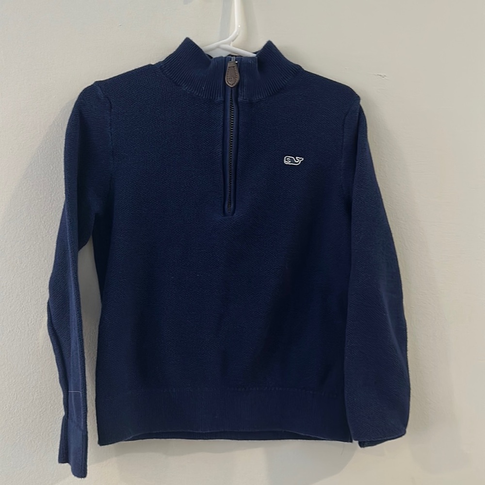 VINEYARD VINES BOYS CLASSIC QUARTER-ZIP SWEATER